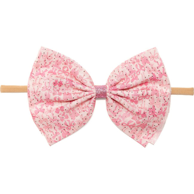 Coquette Tulle Bow Baby Headband, Pink