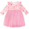 Coquette Bow Long Sleeve Tutu Dress, Pink - Dresses - 1 - thumbnail