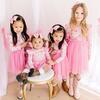 Coquette Bow Long Sleeve Tutu Dress, Pink - Dresses - 4