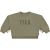 Y'ALL Crew Neck Pullover Sweatshirt, Olive Green - Sweatshirts - 1 - thumbnail