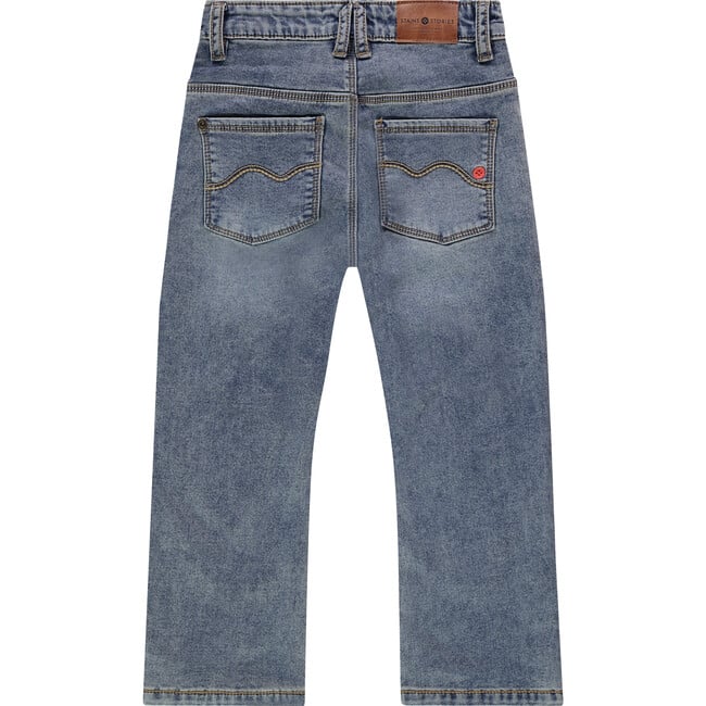 Wide Leg Soft Denim Pant, Medium Blue - Jeans - 2