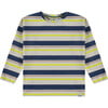 Striped Long Sleeve Pullover T-Shirt, Multicolors - T-Shirts - 1 - thumbnail