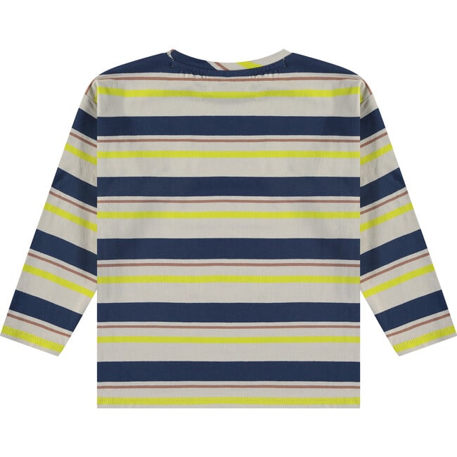 Striped Long Sleeve Pullover T-Shirt, Multicolors - T-Shirts - 2