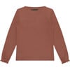 Ribbed Lettuce Edge Long Sleeve T-Shirt, Canyon - T-Shirts - 2