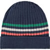 Rib Knit Stripped Beanie, Multicolors - Hats - 2