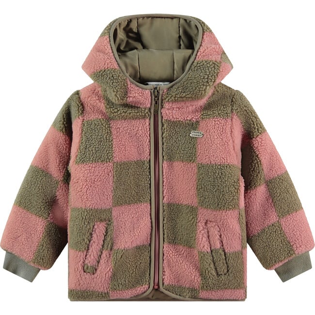 Fuzzy Sherpa Winter Jacket, Multicolors