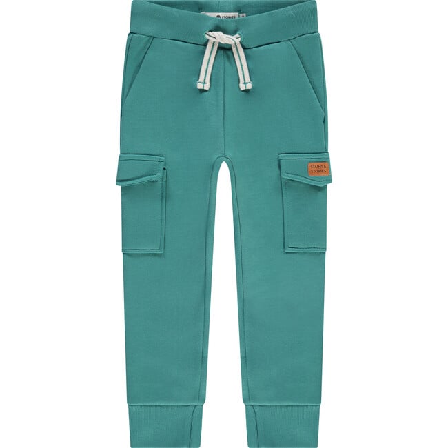 Cargo Drawstring SweatPant, Turquoise