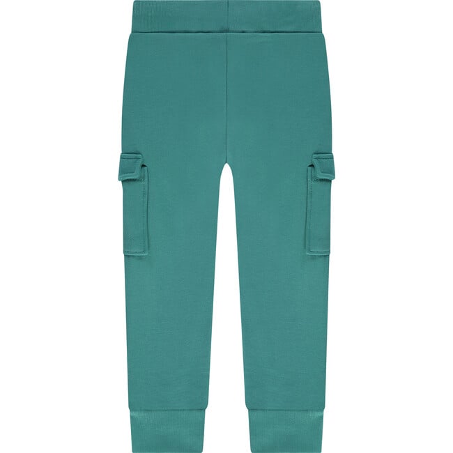 Cargo Drawstring SweatPant, Turquoise - Sweatpants - 2