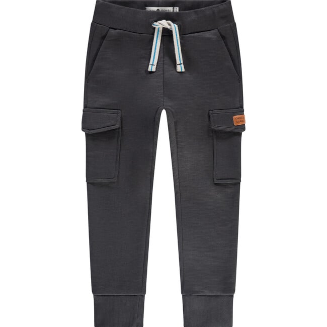 Cargo Drawstring SweatPant, Charcoal Grey