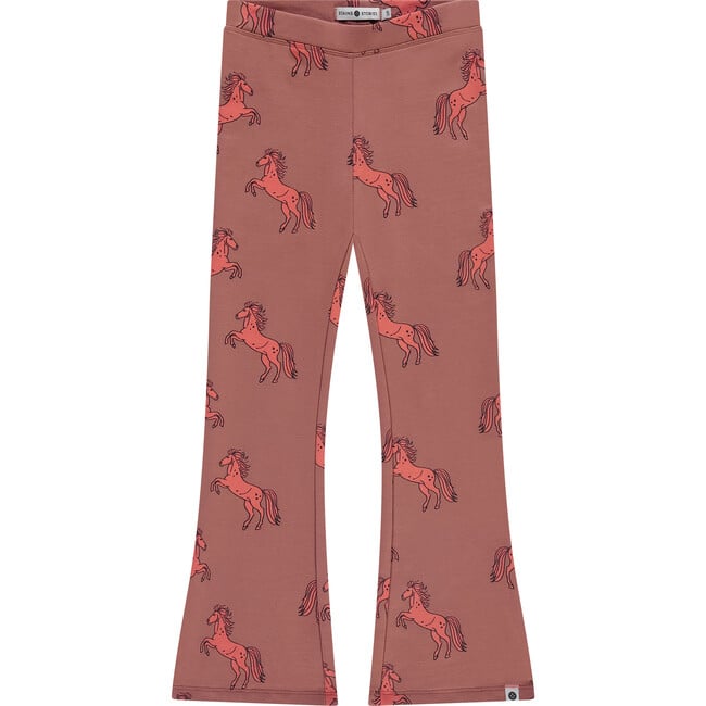 All-Over Horse Print Flared Pant, Canyon