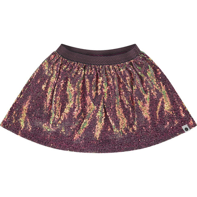 All-Over Reflective Sequin Skirt, Purple