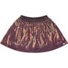 All-Over Reflective Sequin Skirt, Purple - Skirts - 1 - thumbnail