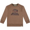 Dj Vinyl Character Crew Neck Pullover Sweatshirt, Brown - Sweatshirts - 1 - thumbnail