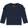 Crew Neck Long Sleeve Pullover T-Shirt, Navy - T-Shirts - 2