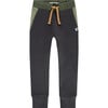 Color-Block Drawstring SweatPant, Green & charcoal - Sweatpants - 1 - thumbnail