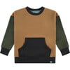 Color-Block Crew Neck Pullover Sweatshirt, Multicolors - Sweatshirts - 1 - thumbnail