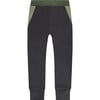 Color-Block Drawstring SweatPant, Green & charcoal - Sweatpants - 2