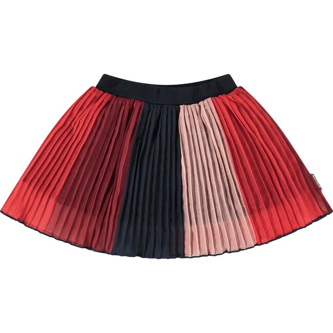 Color-Block Tiered Skirt, Multicolors