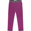 Abstract Pattern Waistband Leggings, Magenta Purple - Leggings - 1 - thumbnail