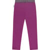 Abstract Pattern Waistband Leggings, Magenta Purple - Leggings - 2