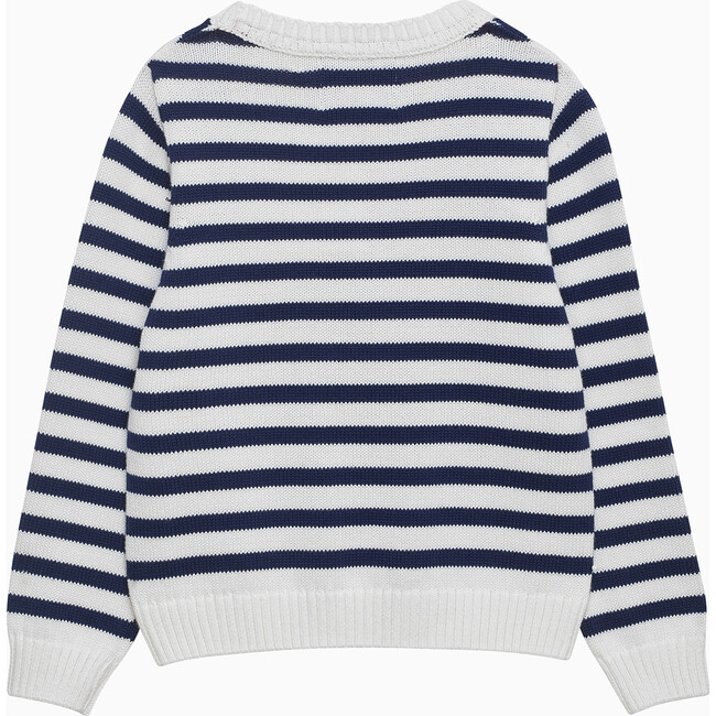 Shark Stripe Sweater, Navy Stripe - Sweaters - 2
