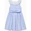 Stripe Broderie Collar Dress, Blue Stripe - Dresses - 2