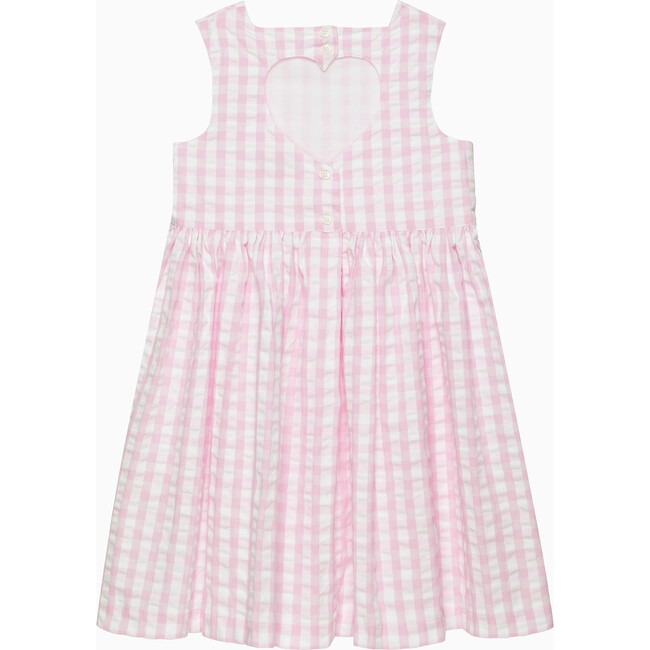 Valentina  Heart Dress, Pink Gingham - Dresses - 2