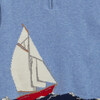 Sailing Half Zip Sweater, Pale Blue Marl - Sweaters - 3