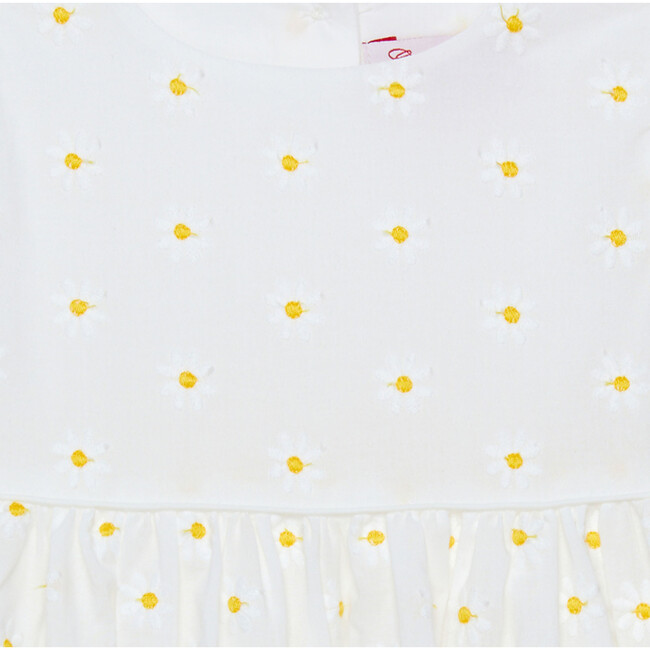 Little Pretty Daisy Dress, White - Dresses - 3