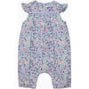 Little Liberty Print Neon Wiltshire Romper, Navy - Rompers - 1 - thumbnail