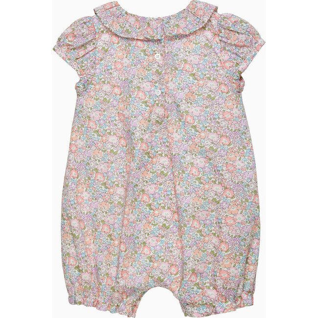 Little Liberty Print Michelle Smocked Romper, Pink Michelle - Rompers - 2