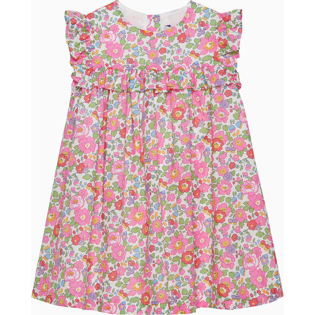 Little Liberty Print Betsy Ruffle Dress, Pink Betsy