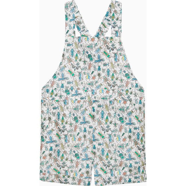Little Liberty Print Atticus Bib Short, Blue Bugs
