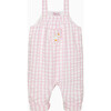 Little Duck Gingham Dungarees, Pink Gingham - Rompers - 1 - thumbnail