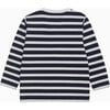 Little Here Comes Trouble T-Shirt, Navy Stripe - Shirts - 2