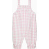 Little Duck Gingham Dungarees, Pink Gingham - Rompers - 2