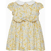 Little Floral Bloom Duck Dress, Lemon & Blue - Dresses - 2