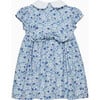 Little Catherine Smocked Dress, Blue Floral - Dresses - 2