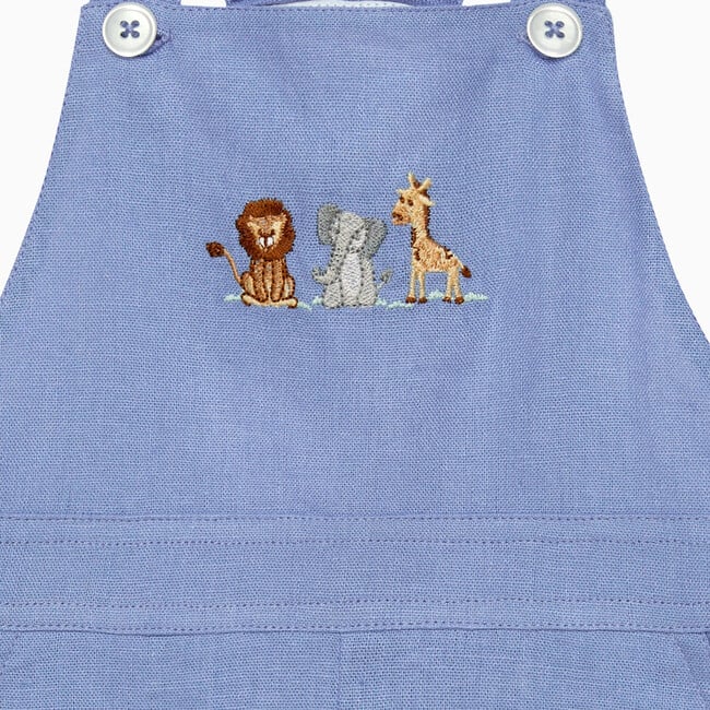 Little Atticus Augustus & Friends Bib Short, French Blue - Rompers - 3