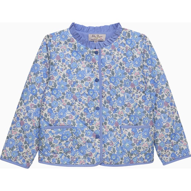 Liberty Print Betsy Quilted Jacket, Blue Betsy - Coats - 1