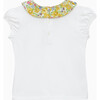 Liberty Print Betsy Willow Collar Jersey Top, Yellow Betsy - Blouses - 2