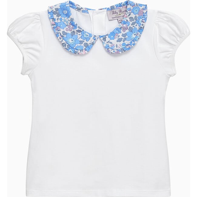 Liberty Print Betsy Pie Crust Jersey Top, Blue Betsy