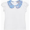 Liberty Print Betsy Pie Crust Jersey Top, Blue Betsy - Blouses - 1 - thumbnail