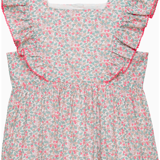 Liberty Print Coco Cherry Dress, Red - Dresses - 3