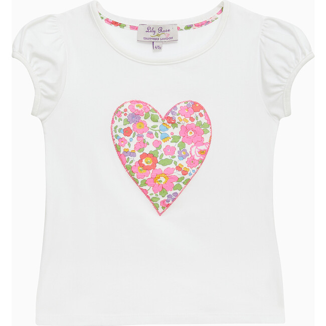 Liberty Print Betsy Heart Jersey Top, Pink Betsy