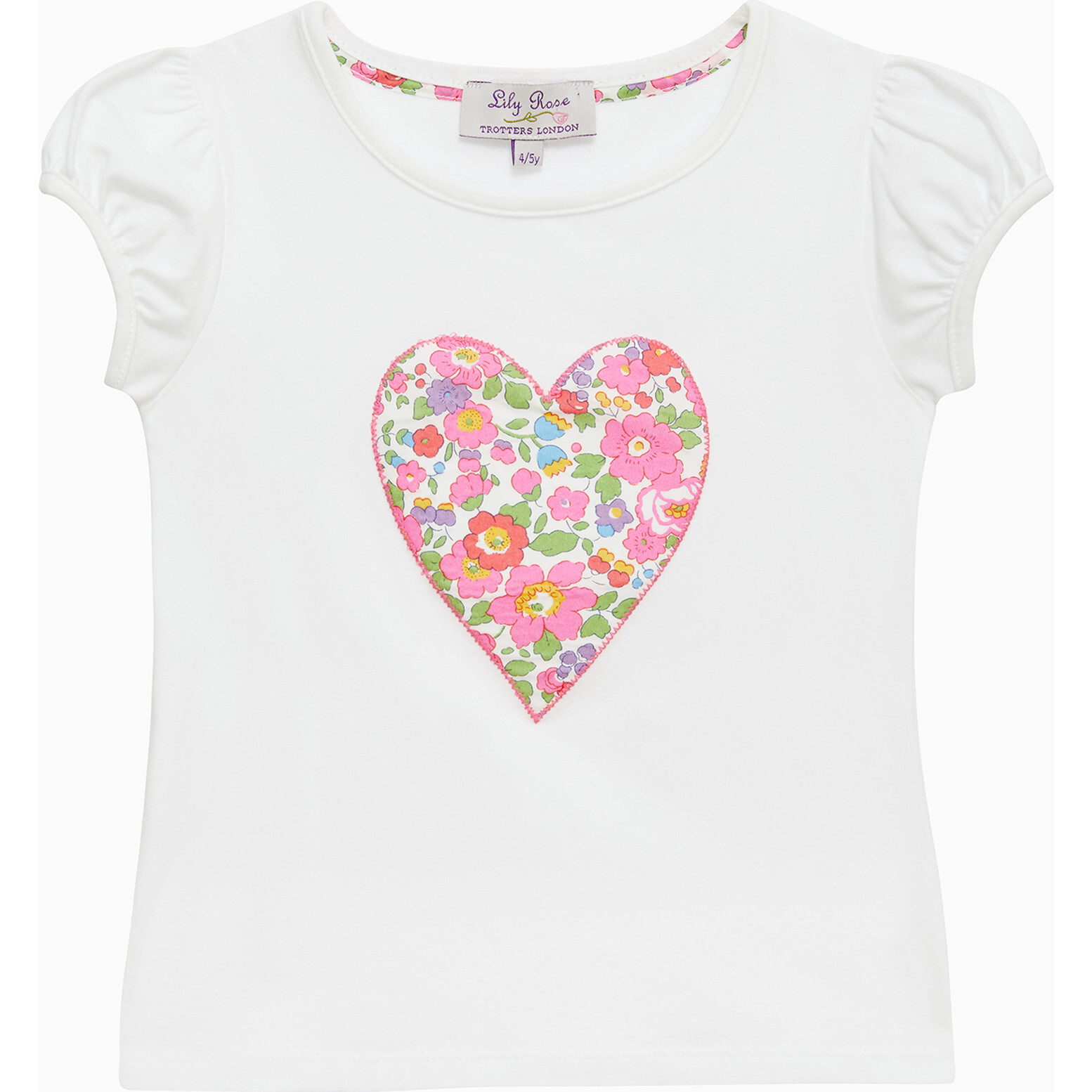 Liberty Print Betsy Heart Jersey Top, Pink Betsy - Blouses - 1