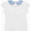 Liberty Print Betsy Pie Crust Jersey Top, Blue Betsy - Blouses - 2