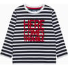 Here Comes Trouble T-Shirt, Navy Stripe - Shirts - 1 - thumbnail