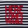 Here Comes Trouble T-Shirt, Navy Stripe - Shirts - 3