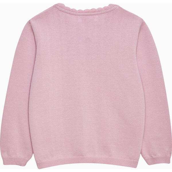 Heart Button Cardigan, Pale Pink - Trotters London Sweaters